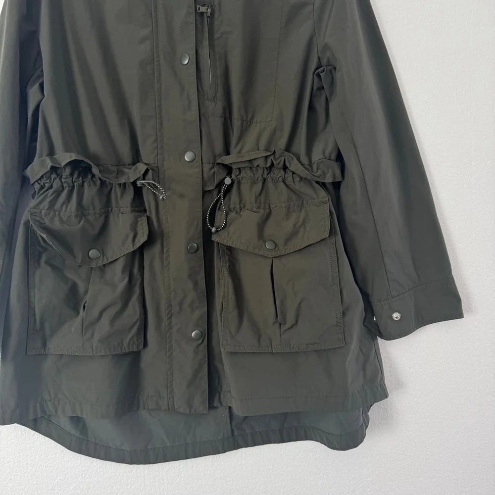 J.Crew Olive Green Perfect Lightweight Utility Jacket M - Picture 10 of 10